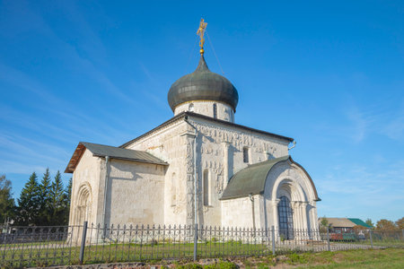 The ancient St. George's Cathedral. Yuriev-Polsky, Vladimir region, Russiaの写真素材
