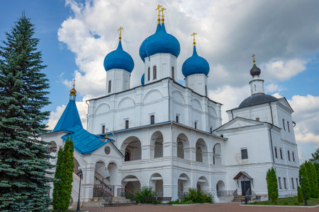 Zachatievsky Cathedral of the ancient Vysotsky monastery, Serpukhov, Moscow region, Russiaの写真素材