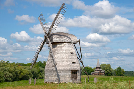 An old windmill in the vicinity of Veliky Novgorod. Russiaの写真素材