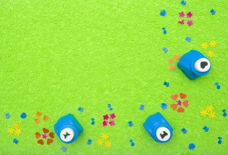 Seamless background with many bright ellipses looks like confetti, patternの写真素材