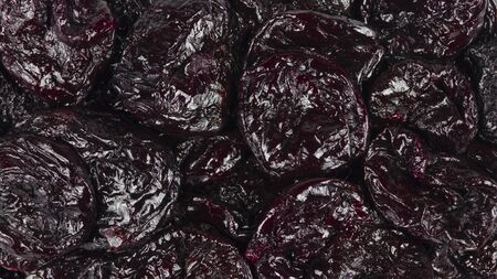 Black bright jerky plums prunesの写真素材