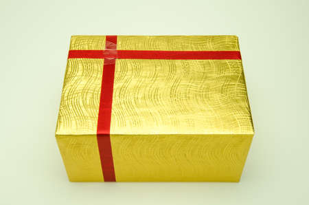 Golden gift box is prepared to shoot.の写真素材