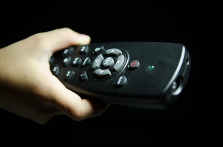 An electrical remote control makes it easy.の写真素材