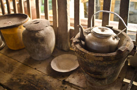 kitchen in the old houseの写真素材