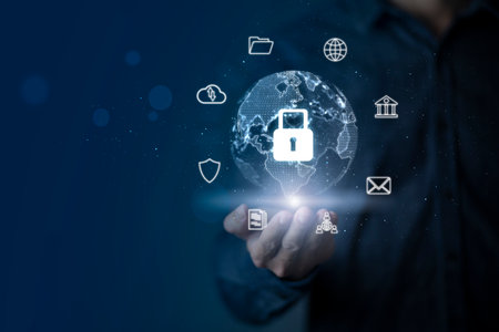 Cybersecurity and data privacy protection concept. And Internet network security technology. digital...