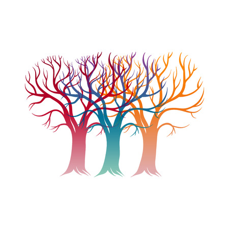 Happy Valentines Day. Card with tree of love.のイラスト素材