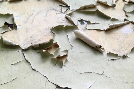 peeling paint wall close up background or textureの写真素材