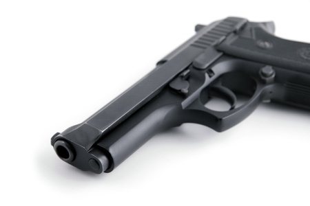 gun close up isolated