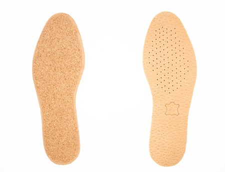 White shoe insoles on a whiteの写真素材