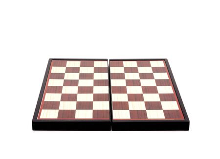Checkered board on whiteの写真素材
