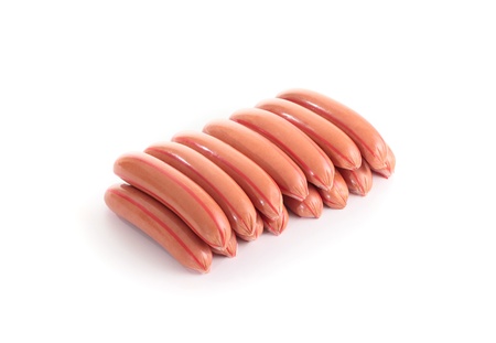 sausages isolatedの写真素材