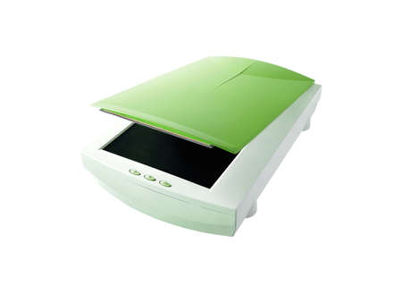 Scanner close up shot, business conceptの写真素材