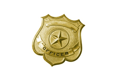 police golden badgeの写真素材
