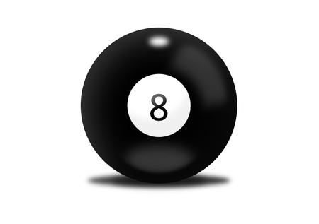 Black billiard ball number eight