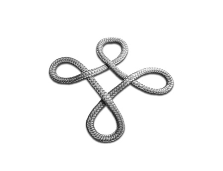 rope sign isolated on white backgroundの写真素材