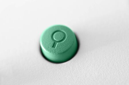 button search with magnifierの写真素材