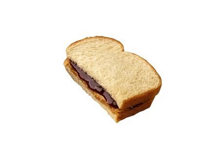Bread with chocolate creamの写真素材