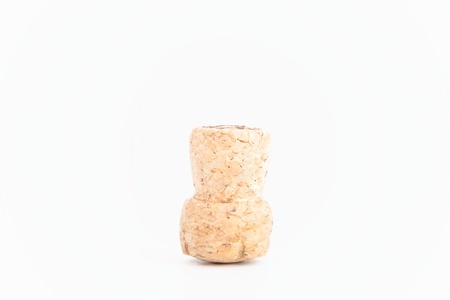 Cork from champagne isolated on whiteの写真素材