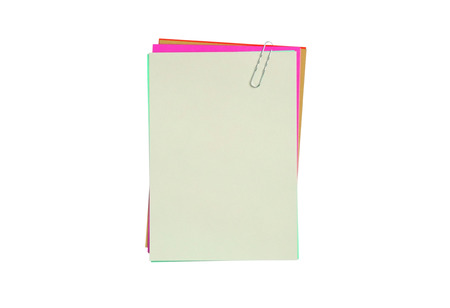 colourful blank notes isolated on white background