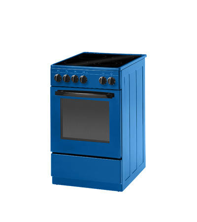 blue gas-stove isolated on a white backgroundの写真素材