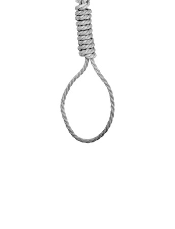 white Noose isolated on a white background
