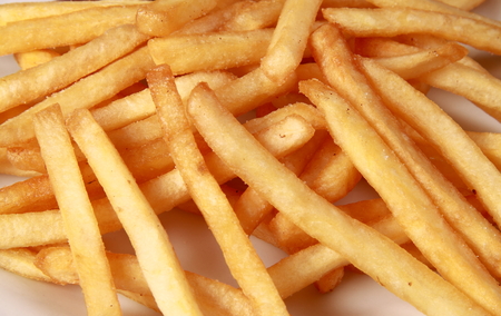French fries isolated on a white background