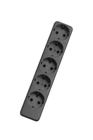 Black Power extension cord isolated