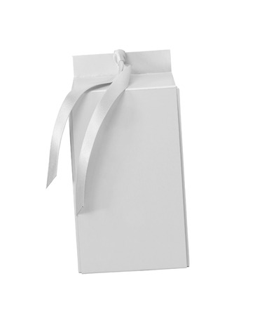 gift box with attached bowの写真素材