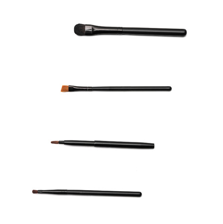 set of 4 make-up brushesの写真素材