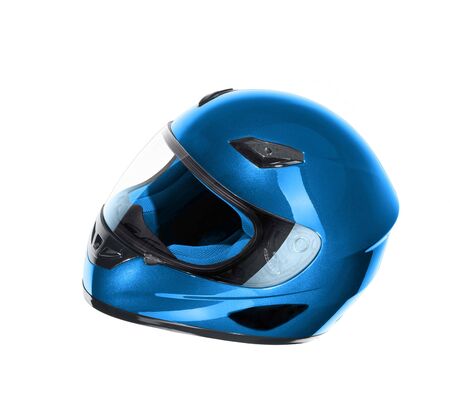 motorcycle helmet Isolated on white backgroundの写真素材