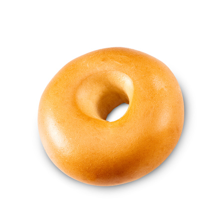 Fresh Bagel Isolated on a White Backgroundの写真素材