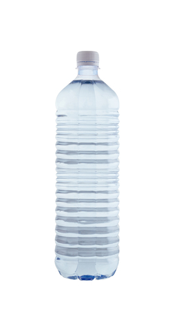 Bottled water isolated over a white backgroundの写真素材