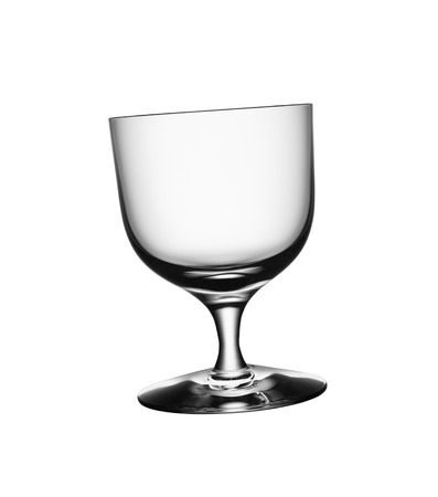 Empty glass of white wineの写真素材