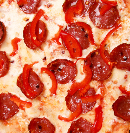 pepperoni pizzaの写真素材