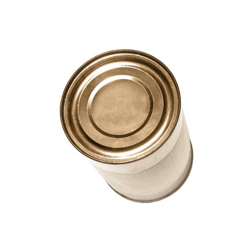 Food can isolated on whiteの写真素材