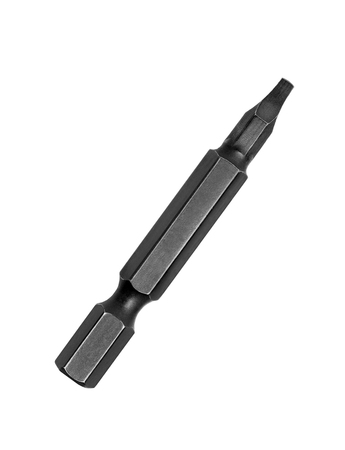 Black screw-driver isolated on white backgroundの写真素材