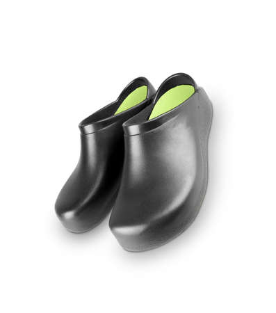 rubber boots isolated on white background.の写真素材