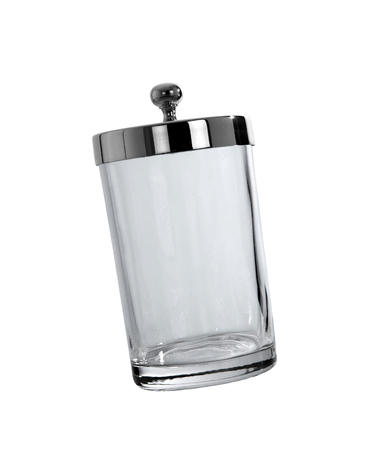 Empty glass bottle standing on white backgroundの写真素材