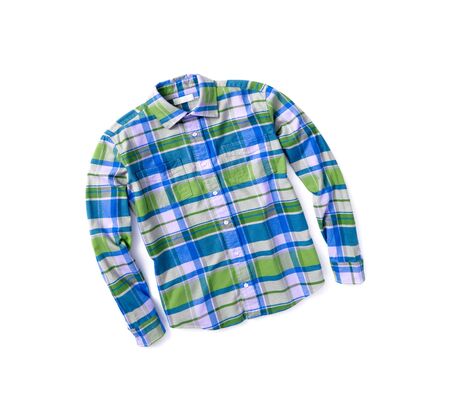 checkered shirtの写真素材