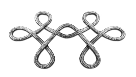 rope sign isolated on white backgroundの写真素材