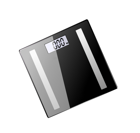Digital Bathroom Scale, Isolatedの写真素材