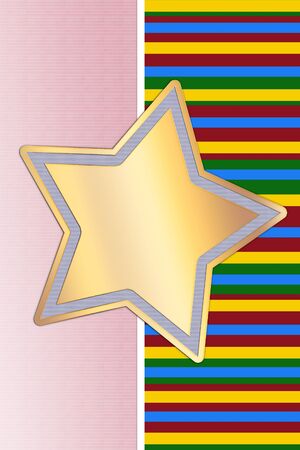 Gold Christmas star with interesting backgroundの写真素材