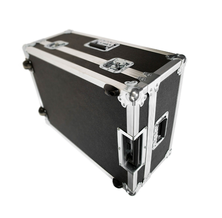 Metallic rivets of a road case isolatedの写真素材