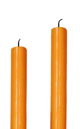 candles isolated on a white backgroundの写真素材