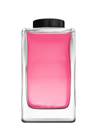 Botle of perfume isolated on whiteの写真素材