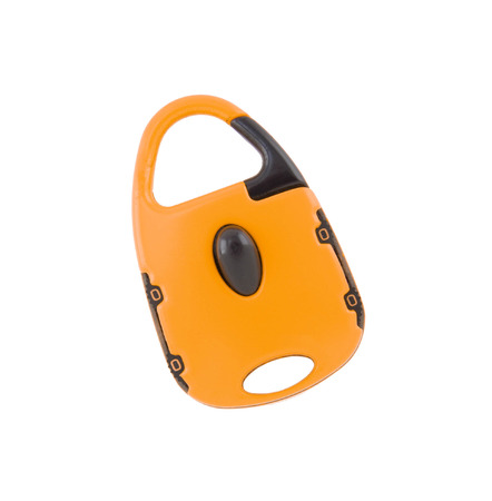 Orange lock for bagの写真素材