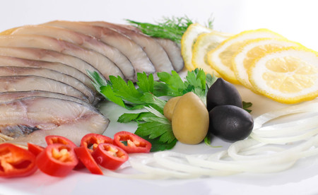 fish with vegetablesの写真素材