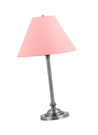 Tall Lamp with pink shade isolatedの写真素材