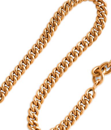 Nice gold chain isolatedの写真素材