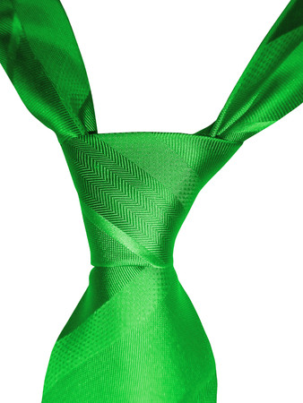 close up of Fashionable striped necktie on a white backgroundの写真素材